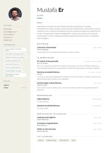 Avukat Cv Örnekleri cv indir